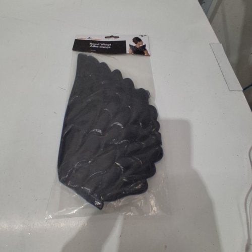 ADULT UNISEX ANGEL WINGS - OSFM - BLACK image 2