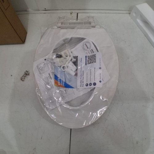 GARVEE ELONGATED SOFT CLOSE EASY CLEAN PLASTIC TOILET SEAT - 19" - WHITE - (MODEL: PHO_11GXK800) image 2