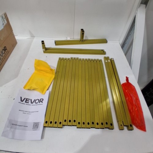 SQUARE METAL ARCH BACKDROP STAND - 6.6FT - GOLD (MODEL: HQGM66FT) image 2