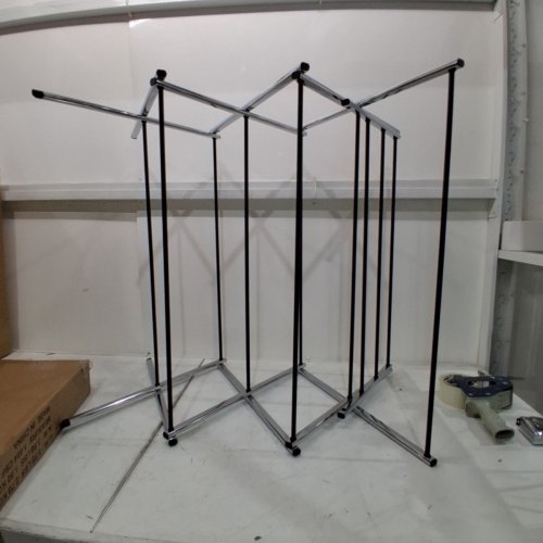 AMAZON BASICS FOLDABLE CLOTHES DRYING RACK - 41.75"H - CHROME image 2