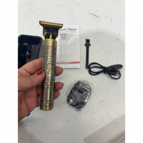 VINTAGE PROFESSIONAL HAIR CLIPPER WITH ACCESSORIES - BRASS (MODEL: T9) image 2