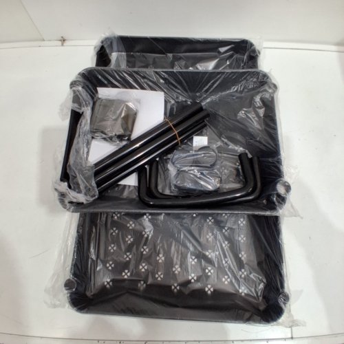VTOPMART 3-TIER MULTIPURPOSE PLASTIC ROLLING UTILITY CART - BLACK (MODEL: SVM02006-CA) image 2