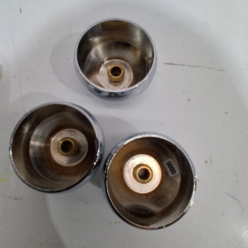 3PK AMERICAN STANDARD AMARILIS JASMINE SINK HANDLE SET - POLISHED BRASS/SILVER (MODEL: 00004443.099) image 5