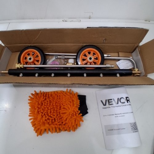 VEVOR PRESSURE WASHER UNDERCARRIAGE CLEANER, 7 SPRAY NOZZLES, 2 EXTENDED WANDS - 4000 MAX PSI - 24" (MODEL:QD-QXQ03) image 2