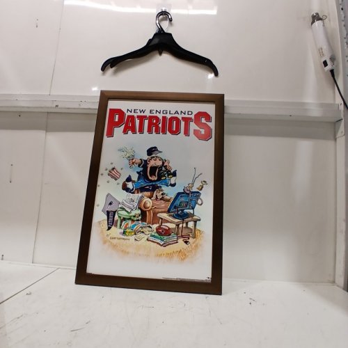 TRENDS INTERNATIONAL NFL NEW ENGLAND PATRIOTS FRAMED WALL ART - 14.7" X 22.5" - RED/BROWN/WHITE image 2