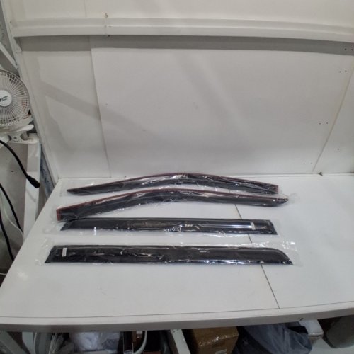 4PC KPY RAIN GUARD WINDOW VISORS - FIT FOR 2019-2026 CHEVY SILVERADO 1500 CREW CAB - BLACK (MODEL: 811332) image 3