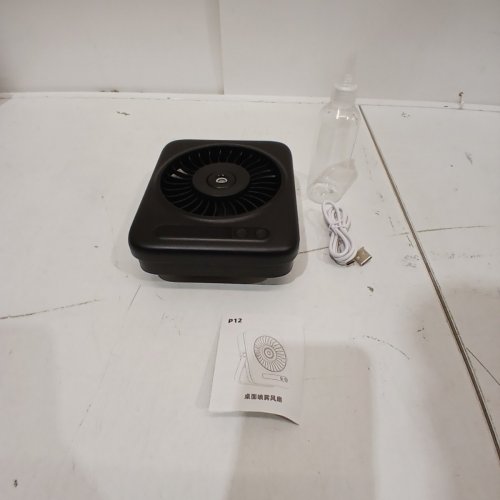 MINI USB POWERED DESKTOP MISTING FAN - 6000 MAH - BLACK (MODEL: P12) image 4