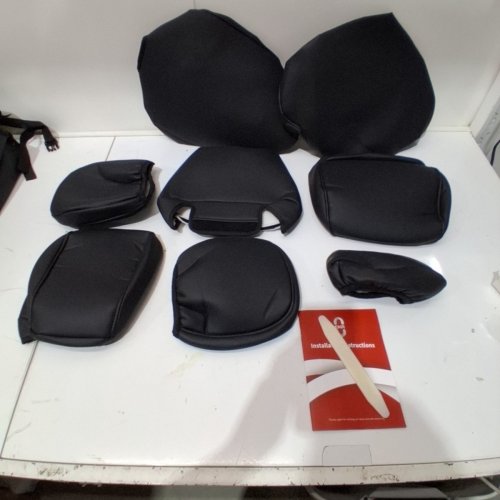 16pc COVERDREAM SEAT COVERS FOR 2015-2020 FORD F150 SUPERCREW - BLACK image 3