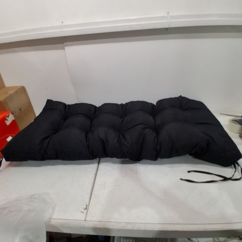 PILLOW PERFECT INDOOR/OUTDOOR BENCH SEAT CUSHION - 44"X19"X5" - BLACK image 2