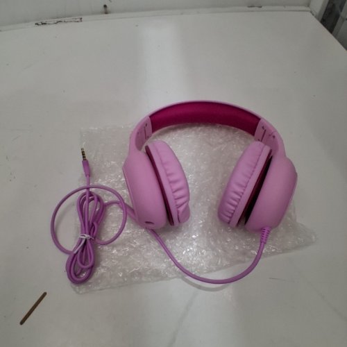 KIDS MPOW CH6S WIRED OVER-EAR HEADPHONES WITH 85DB/94DB VOLUME LIMITER AND IN-LINE MIC - PINK (MODEL: BH297B) image 4