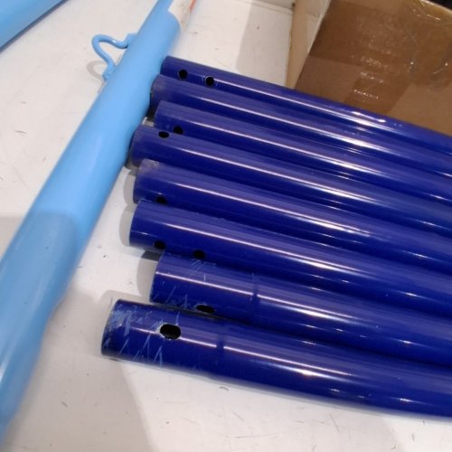 CHILDREN'S HEAVY DUTY METAL SAUCER SWING SET - 500LB CAP BLUE image 4