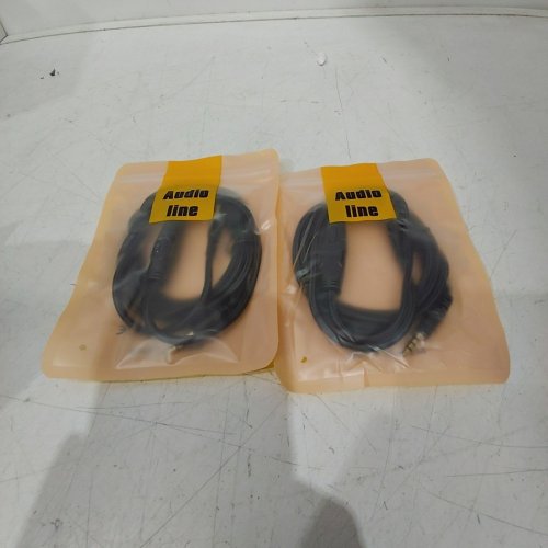 2 AUX HEADPHONE CABLE WITH VOLUME CONTROL & MUTE - BLACK image 2