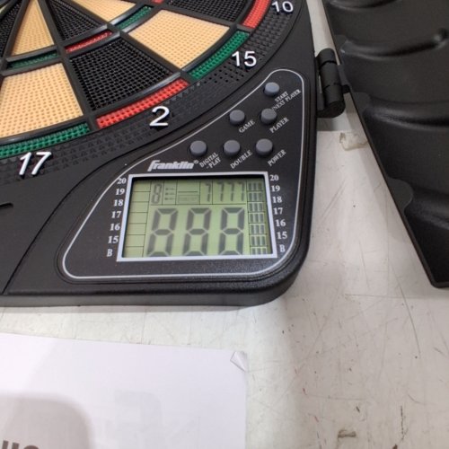 FRANKLIN SPORTS ELECTRONIC DART BOARD WITH DIGITAL SCOREBOARD AND 6 DARTS - BLACK (MODEL: 3644X) image 2