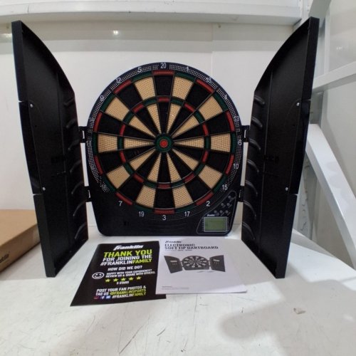 FRANKLIN SPORTS ELECTRONIC DART BOARD WITH DIGITAL SCOREBOARD AND 6 DARTS - BLACK (MODEL: 3644X) image 4