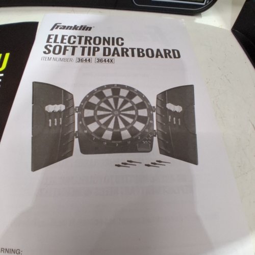FRANKLIN SPORTS ELECTRONIC DART BOARD WITH DIGITAL SCOREBOARD AND 6 DARTS - BLACK (MODEL: 3644X) image 5
