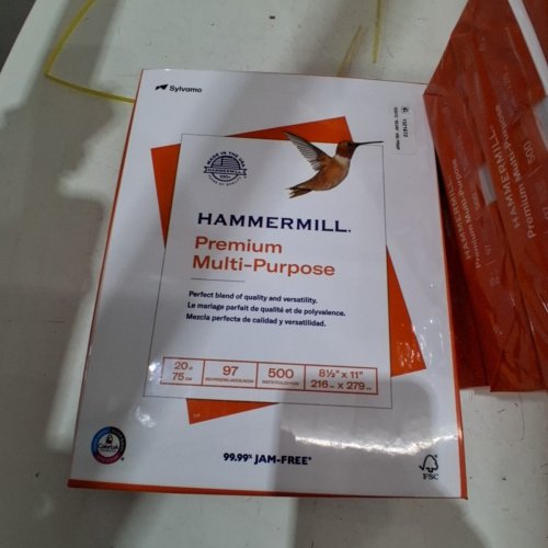 (5) 500PK HAMMERMILL PREMIUM MULTIPURPOSE PRINTER PAPER - 2500 TOTAL - 8.5" X 11" - WHITE image 3