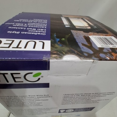 LUTEC CRAFTSMAN STYLE OUTDOOR LED WALL LANTERN - 12.5" X 7.5" X 7" - BLACK (MODEL: 1806320) image 3