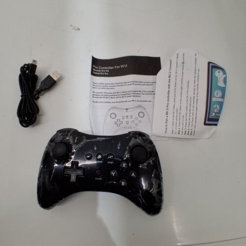 MANETTE CLASSIC WIRELESS PRO CONTROLLER GAME CONTROLLER GAMEPAD JOYPAD REMOTE FOR WII U - BLACK image 3