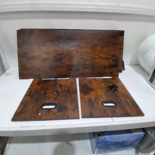 VASAGLE STORAGE BENCH - RUSTIC BROWN (MODEL: LSB061T01V1) image 2
