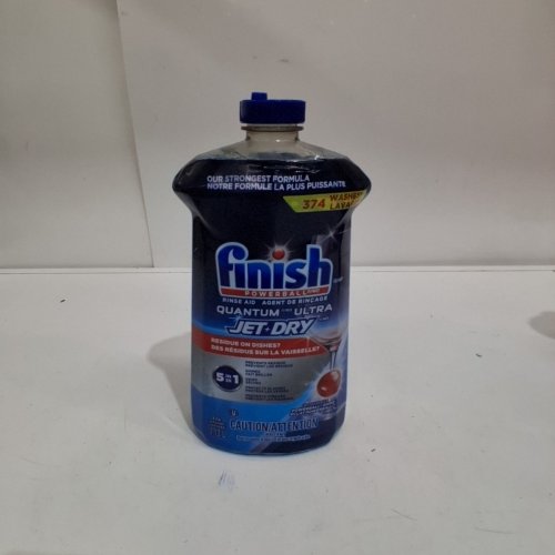 FINISH JET DRY QUANTUM RINSE AID - 1.12L - BLUE (MODEL: 2964545) image 2