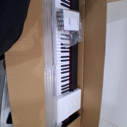 EASTAR DIGITAL PIANO 88 KEY VELOCITY-SENSITIVE KEYBOARD WITH METAL LEGS, HEADPHONES AND PEDAL - BLACK (MODEL: EUP-80) image 2