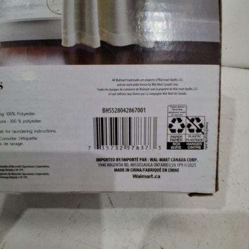 BETTER HOMES & GARDENS BLACKOUT CURTAIN PANEL - 50" X 84" - BEIGE (MODEL:BHSS2804867001) image 2