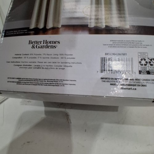 BETTER HOMES & GARDENS BLACKOUT CURTAIN PANEL - 50" X 84" - BEIGE (MODEL:BHSS2804867001) image 4