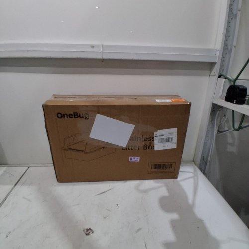 ONEBUG XL STAINLESS STEEL CAT LITTER BOX WITH SCOOP - 23" X 14.8" X 10"- LIGHT GREY (MODEL: XC-MSP-T181-GREY) image 4
