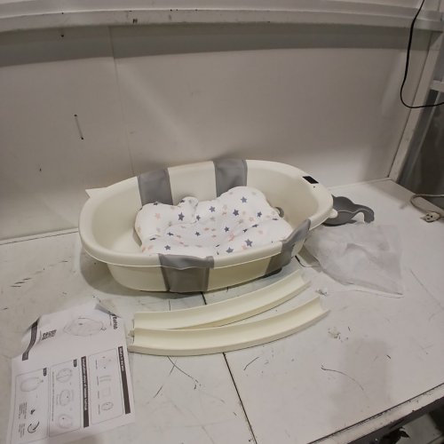 COLLAPSIBLE BABY BATHTUB - 0-36 MONTHS - WHITE AND GRAY (MODEL: 8126) image 3