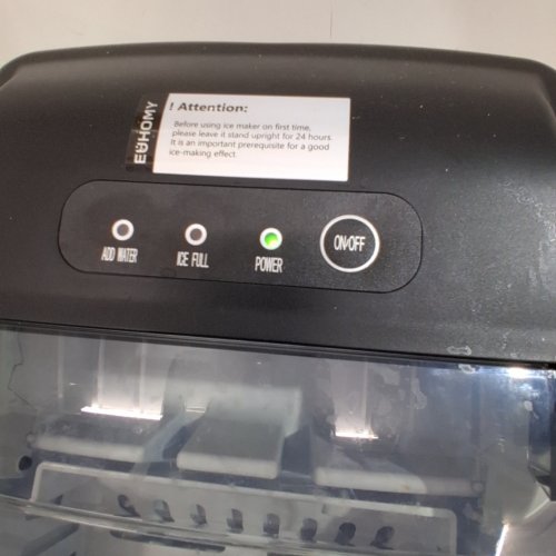 EUHOMY COUNTERTOP ICE MAKER - MAKES 26LBS/DAY - BLACK (MODEL: IM-06D) image 2