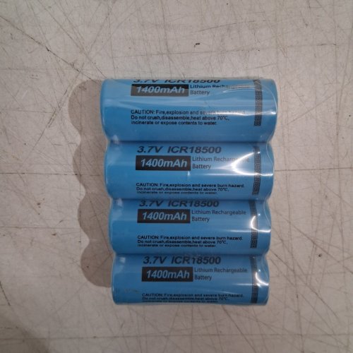4PK PKCELL LITHIUM RECHARGEABLE BATTERIES - 3.7V - 1400MAH - BLUE (MODEL: ICR18500) image 3