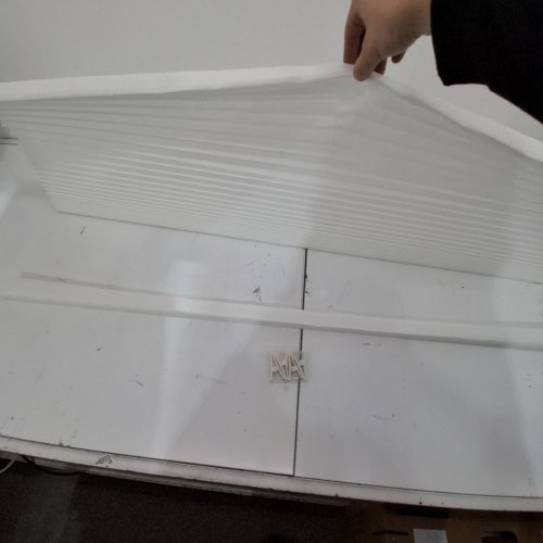 2PK INSTASHADE FABRIC HONEYCOMB TEMPORARY WINDOW SHADES WITH STICK STRIPS AND CLIPS- 48" - WHITE (MODEL: 1355199) image 2