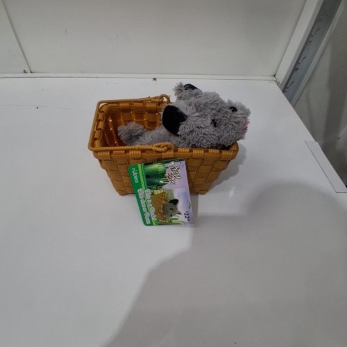THE WIZARD OF OZ PLUSH TOTO IN A BASKET - GRAY/TAN image 2