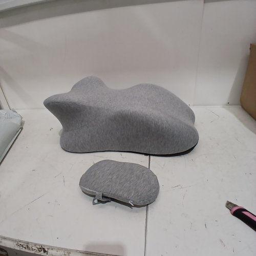 MEMORY FOAM SEX PILLOW FOR COUPLES WITH REMOVABLE COVER AND DETACHABLE PILLOW - 21" X 13" X 8" - GREY image 2