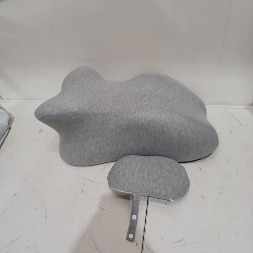 MEMORY FOAM SEX PILLOW FOR COUPLES WITH REMOVABLE COVER AND DETACHABLE PILLOW - 21" X 13" X 8" - GREY image 3