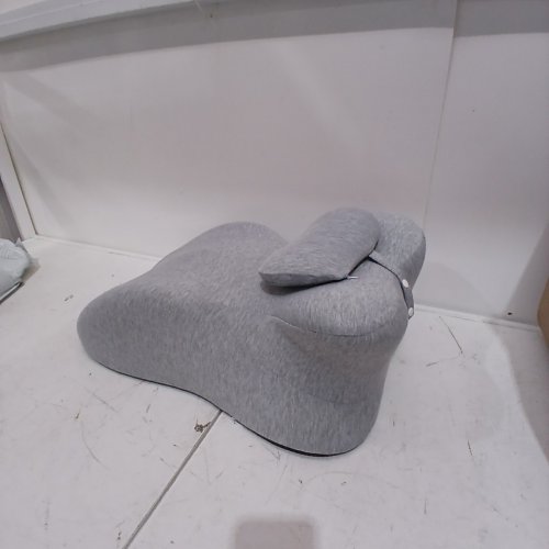 MEMORY FOAM SEX PILLOW FOR COUPLES WITH REMOVABLE COVER AND DETACHABLE PILLOW - 21" X 13" X 8" - GREY image 4