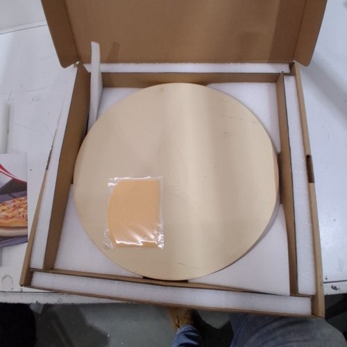 UNICOOK HEAVY DUTY ROUND PIZZA BAKING STONE FOR OVEN AND GRILL - 16" - BEIGE image 2