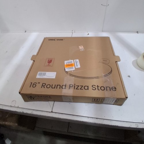 UNICOOK HEAVY DUTY ROUND PIZZA BAKING STONE FOR OVEN AND GRILL - 16" - BEIGE image 5