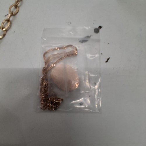 ADULTS HAYA OVAL PENDANT NECKLACE - 25 MM PENDANT/ 20.5-22.5" CHAIN LENGTH - ROSE GOLD TONE image 2