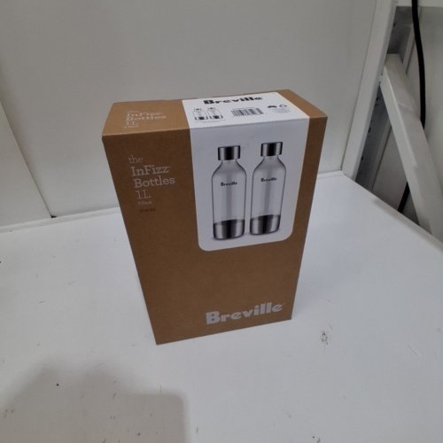 2PK BREVILLE INFIZZ BOTTLES COMPATIBLE WITH THE INFIZZ AQUA AND INFIZZ FUSION - 1 L - CLEAR/GREY (MODEL:‎BCA002BSS0ZNA0) image 4