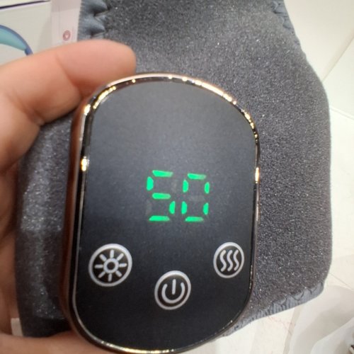FOOT ANKLE HEATING WRAP VIBRATING MASSAGER - 5 TEMPERATURE LEVELS, 3 VIBRATIONS STRENGTHS - GREY (MODEL: XBL-8688B) image 2