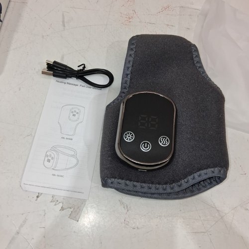 FOOT ANKLE HEATING WRAP VIBRATING MASSAGER - 5 TEMPERATURE LEVELS, 3 VIBRATIONS STRENGTHS - GREY (MODEL: XBL-8688B) image 3