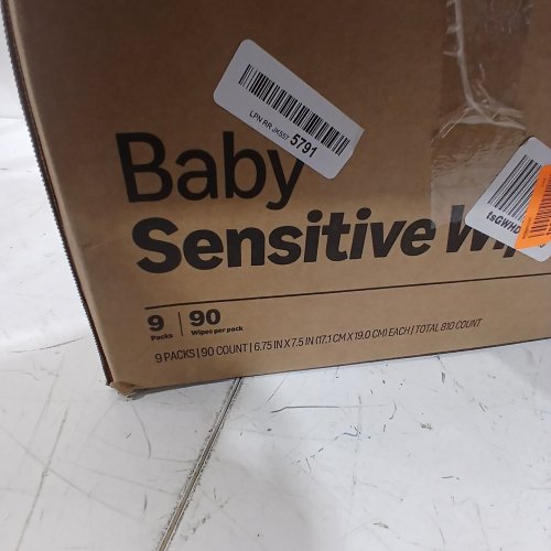 9PK AMAZON BASICS SENSITIVE BABY WIPES - 90 PER PACK (810 WIPES TOTAL) image 2
