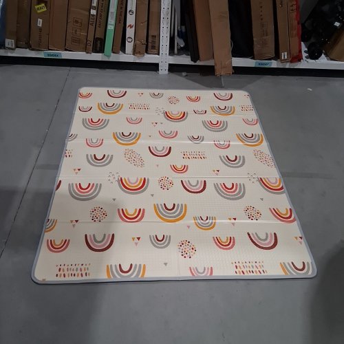WATERPROOF REVERSIBLE FOLDABLE FOAM PLAYMAT - 58" X 70" - RAINBOW/STARS image 2