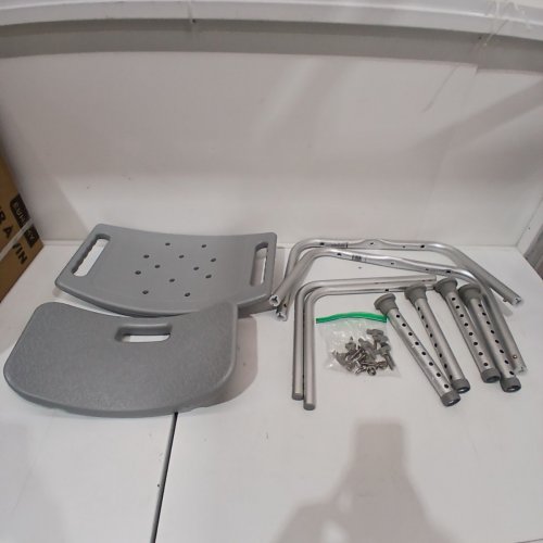 MEDLINE GUARDIAN DELUXE ALUMINUM BATH CHAIR - 400LBS CAP - GREY (MODEL: G2-101KRX1) image 2