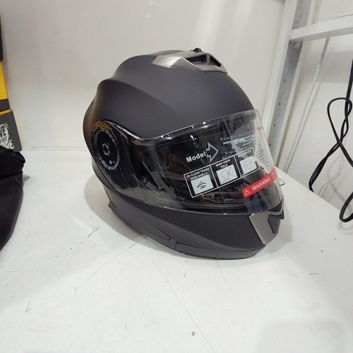BFR FULL FACE MODULAR FLIP UP MOTORCYCLE HELMET - XXL - MATTE BLACK (ITEM: 160) image 2
