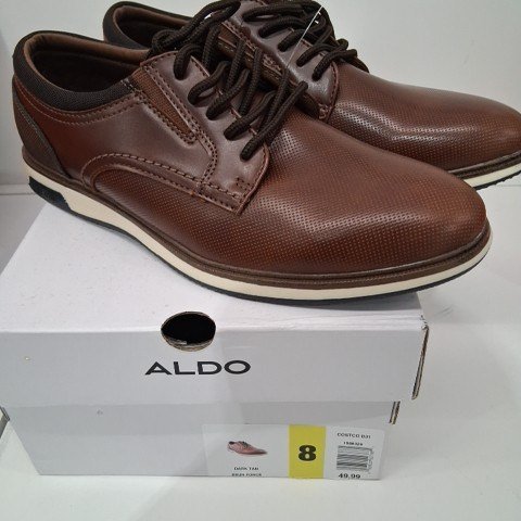 MENS ALDO CASUAL HYBRID DRESS SHOE - SIZE 8 - BROWN (STYLE : 1988328) image 2