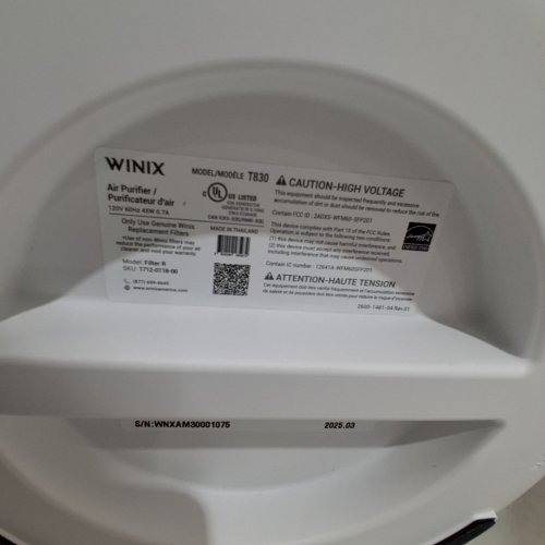 WINIX LARGE ROOM AIR PURIFIER - UP TO 1938SQ FT - GREY/NAVY - (MODEL: T830) image 5