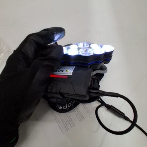 VICTOPER WATERPROOF SUPER BRIGHT RECHARGEABLE HEAD LIGHT - 18000 LM - BLACK / BLUE (MODEL: V8000) image 2