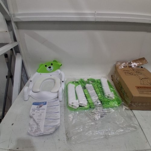 TUCKINN POTTY TRAINING TOILET SEAT WITH STEP STOOL LADDER AND CUSHIONED SEAT - GREEN (MODEL: XTL-8868) image 2
